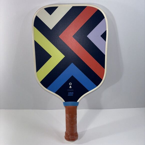 Embark Adults Pickleball Paddle USA Approved Blue/Red/Yellow Carbon Triangle - Picture 4 of 6